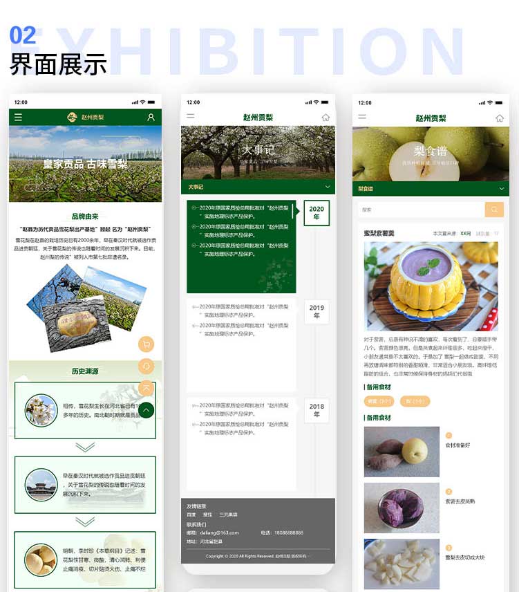 特色农业品牌宣传推广官网+电商公众号